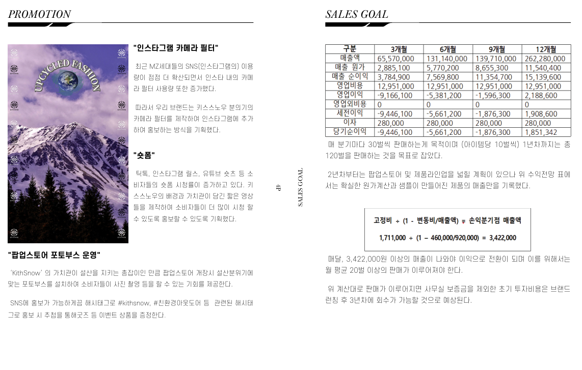 패션디자인전공 브랜드 제작 관련 finance & makreting 자료